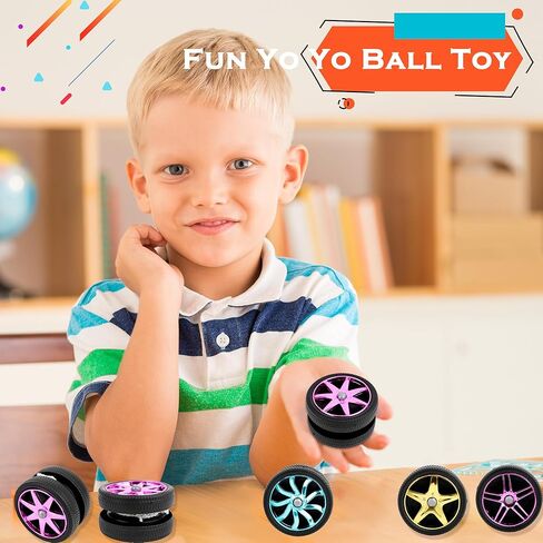 40 Pcs Wheel Yoyos Plastic Mini Yo-Yo Toys in Assorted Colors for Beginners Adults Teens Birthday Racing Party Favors Holiday Stocking Fillers Classroom Prizes in Saudi Arabia