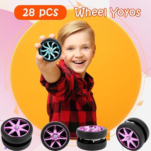 40 Pcs Wheel Yoyos Plastic Mini Yo-Yo Toys in Assorted Colors for Beginners Adults Teens Birthday Racing Party Favors Holiday Stocking Fillers Classroom Prizes in Saudi Arabia