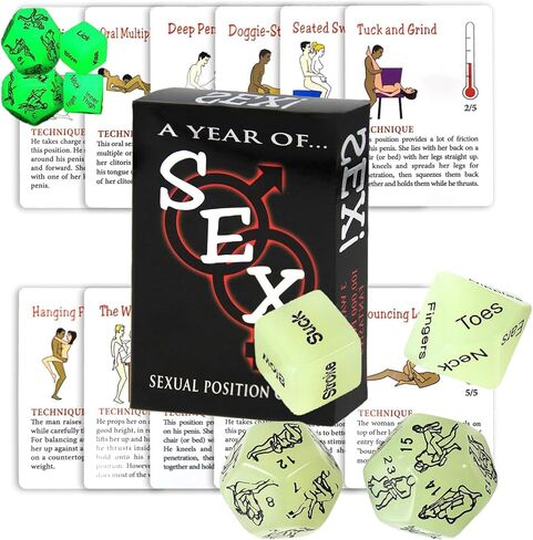 𝗦𝗲𝘅 Dice Board Game Party Favor & Gaming Cards for Two Adults, Super Fun Bedroom Game for Date Night, Romantic Anniversary & Valentines Gifts in Kuwait