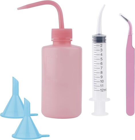 5 قطع من لوازم أكواب كرة الثلج من BOXOB، مجموعة أدوات كرة الثلج اللامعة DIY تتضمن حقنة زجاجة ضغط بلاستيكية وملاقط ومجموعة لوازم أكواب القمع لملحقات الحرف اليدوية in Kuwait