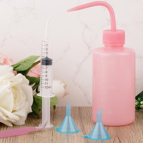 5 قطع من لوازم أكواب كرة الثلج من BOXOB، مجموعة أدوات كرة الثلج اللامعة DIY تتضمن حقنة زجاجة ضغط بلاستيكية وملاقط ومجموعة لوازم أكواب القمع لملحقات الحرف اليدوية in Kuwait