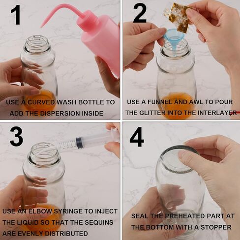 5 قطع من لوازم أكواب كرة الثلج من BOXOB، مجموعة أدوات كرة الثلج اللامعة DIY تتضمن حقنة زجاجة ضغط بلاستيكية وملاقط ومجموعة لوازم أكواب القمع لملحقات الحرف اليدوية in Kuwait