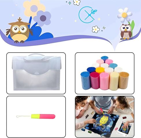 Cozykeke Fruit Latch Hook Kit for Adults Beginners,DIY Latch Hook Pillow Kit with Pre-Printed Canvas,Embroidery Cushion for Home Decor and Festival Gift 17 * 17in (BX872) in Saudi Arabia