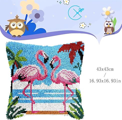 Cozykeke Fruit Latch Hook Kit for Adults Beginners,DIY Latch Hook Pillow Kit with Pre-Printed Canvas,Embroidery Cushion for Home Decor and Festival Gift 17 * 17in (BX872) in Saudi Arabia