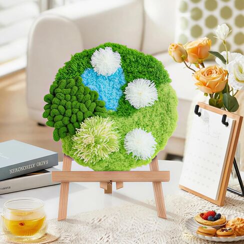 مجموعة Lengba 3D Moss Coaster Kit - مجموعة مكونة من قطعتين للمبتدئين، مجموعات خطاف مزلاج للبالغين، هوايات يدوية للنساء، هدية إبداعية للنساء in Kuwait