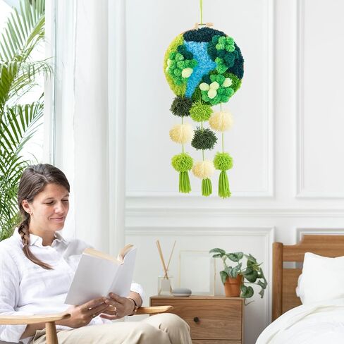 مجموعة Lengba 3D Moss Coaster Kit - مجموعة مكونة من قطعتين للمبتدئين، مجموعات خطاف مزلاج للبالغين، هوايات يدوية للنساء، هدية إبداعية للنساء in Kuwait