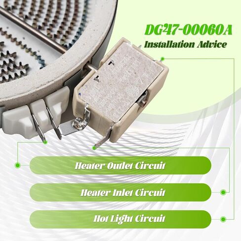 OEM 6.5 في DG47-00060A DG47-00023A نطاق عنصر السطح المشع المتوافق مع فرن الفرن الكهربائي ويرلبول كينمور يستبدل MEE62385001 AP5967643 PS11720669 نطاق الموقد المشع الفردي in Kuwait