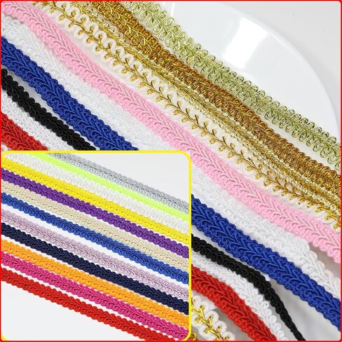 Long 12 Yard Wide 12mm/0.47nch Centipede Ribbon Trim Lace Gimp Braid Decorated Lace for DIY Craft Sewing Fabric, Crafts and Sewing（Dark Purple） in Saudi Arabia