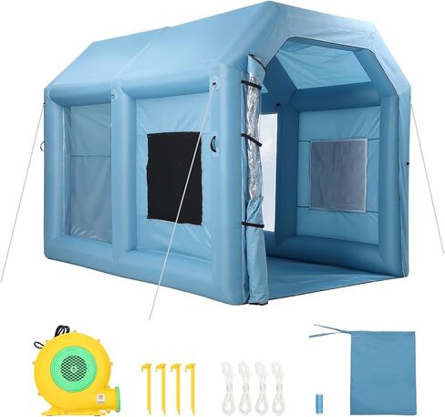 Inflatable Paint Booth, Portable Inflatable Spray Booth Tent with 480W Blower and 3-Layer Filter System, Ideal for DIY Spray Car Motorcycle Garage Furniture Part Painting in Saudi Arabia