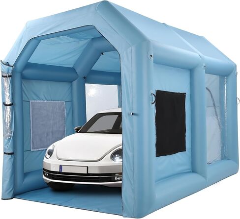 Inflatable Paint Booth, Portable Inflatable Spray Booth Tent with 480W Blower and 3-Layer Filter System, Ideal for DIY Spray Car Motorcycle Garage Furniture Part Painting in Saudi Arabia