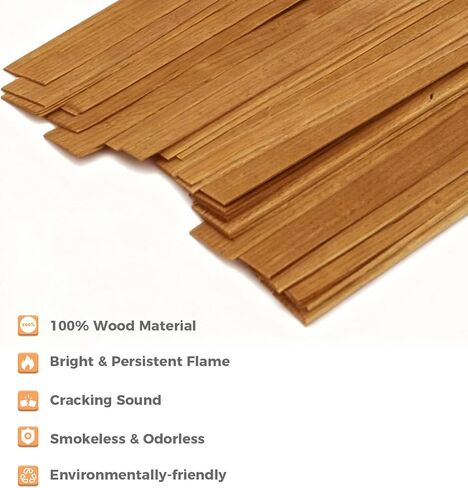 100 Pcs Wood Wicks, Thicken Wooden Candle Wicks for Candle Making, Smokeless Wood Wick Candles That Crackle, DIY Candle Making Supplies for Soy Wax, Bees Wax, Coconut Wax with Metal Base (50 Sets) in Saudi Arabia