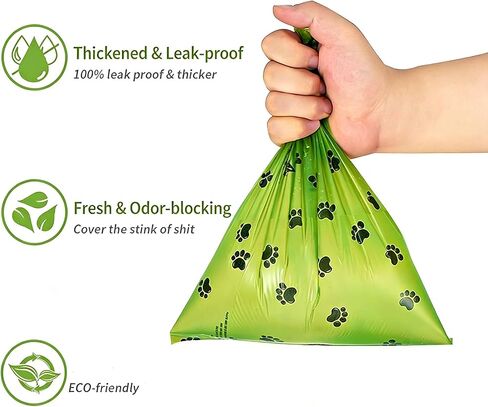 Enhanced Strength Dog Poop Bags 300 Count Scented Rolls | Leak-Proof Extra Thick Pet Waste Bags for Large Dogs and Puppy with Dispenser. in Kuwait