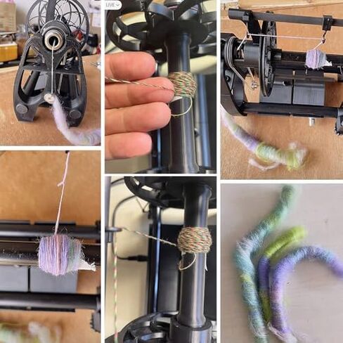 عجلة دوارة كهربائية صغيرة 12 فولت لاستوديو الألياف DIY - سرعة ستبليس، 800 دورة في الدقيقة، تتضمن 3 بكرات - آلة غزل غزل سوداء لصناعة الصوف in Kuwait