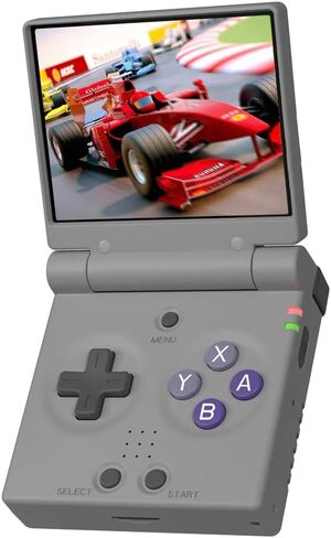 Miyoo Mini Flip Retro Handheld Game Console, 2.8 Inch 750*560 IPS Screen, Portable Linux Emulator Handheld, Gift for Men & Women, Gray in Saudi Arabia