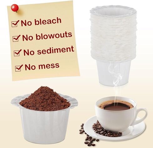 Disposable Paper Coffee Filters, Keurig K Cup Paper Filters for Keurig Single Brewer Reusable Cups, K-cup Coffee Pods, Fits All Brands Reusable K Cups (300) in Saudi Arabia