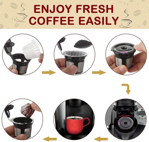 Disposable Paper Coffee Filters, Keurig K Cup Paper Filters for Keurig Single Brewer Reusable Cups, K-cup Coffee Pods, Fits All Brands Reusable K Cups (300) in Saudi Arabia