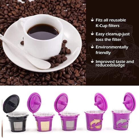Disposable Paper Coffee Filters, Keurig K Cup Paper Filters for Keurig Single Brewer Reusable Cups, K-cup Coffee Pods, Fits All Brands Reusable K Cups (300) in Saudi Arabia