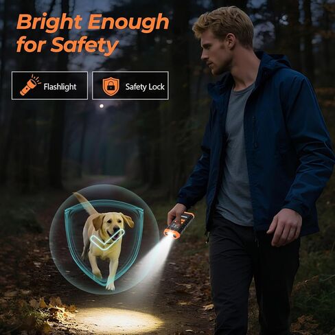 أجهزة منع نباح الكلاب من MultiOutools، جهاز مضاد للنباح بالموجات فوق الصوتية لتدريب الكلاب، تدريب الكلاب يوقف السلوك السيئ حتى 50 قدمًا، ضوء LED طويل المدى، مدرب الكلاب بالموجات فوق الصوتية للاستخدام الداخلي والخارجي in Kuwait