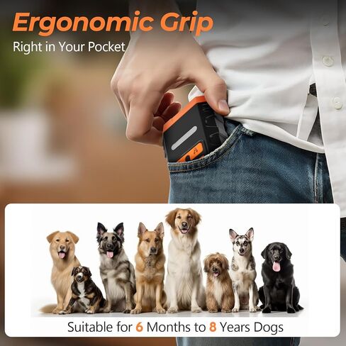 أجهزة منع نباح الكلاب من MultiOutools، جهاز مضاد للنباح بالموجات فوق الصوتية لتدريب الكلاب، تدريب الكلاب يوقف السلوك السيئ حتى 50 قدمًا، ضوء LED طويل المدى، مدرب الكلاب بالموجات فوق الصوتية للاستخدام الداخلي والخارجي in Kuwait