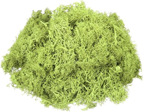 MECCANIXITY 3oz طحلب الرنة المحفوظ، الأزرق الداكن الزخرفية الاصطناعي وهمية الطحلب للنباتات بوعاء الحرف الداخلية الأشنة المركزية ديكور in Kuwait