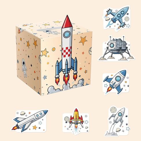 ysmile Valentine Box for Kids with Exchange Card, Mailbox for Class Party Favor - Rocket in Saudi Arabia
