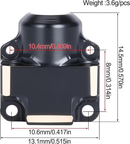SCX30 Brass Upgrade Kit, Front & Rear Brass Diff Covers, Brass Steering Knuckles & Rear Hub Weights for Axial SCX30 RC Crawler in Saudi Arabia