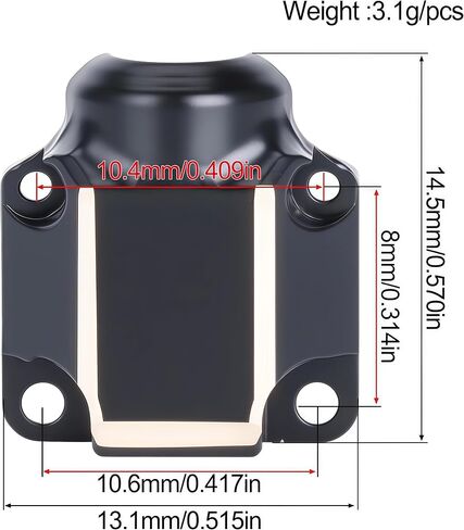 SCX30 Brass Upgrade Kit, Front & Rear Brass Diff Covers, Brass Steering Knuckles & Rear Hub Weights for Axial SCX30 RC Crawler in Saudi Arabia