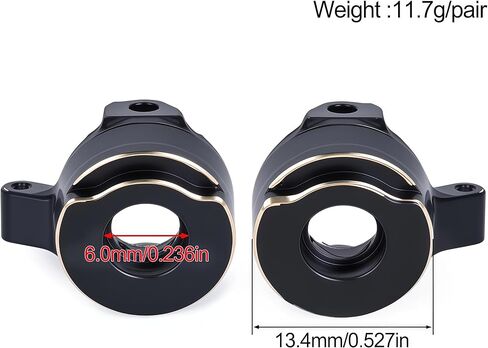 SCX30 Brass Upgrade Kit, Front & Rear Brass Diff Covers, Brass Steering Knuckles & Rear Hub Weights for Axial SCX30 RC Crawler in Saudi Arabia