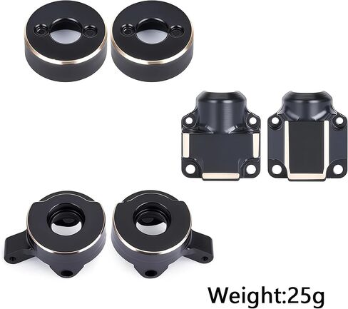 SCX30 Brass Upgrade Kit, Front & Rear Brass Diff Covers, Brass Steering Knuckles & Rear Hub Weights for Axial SCX30 RC Crawler in Saudi Arabia