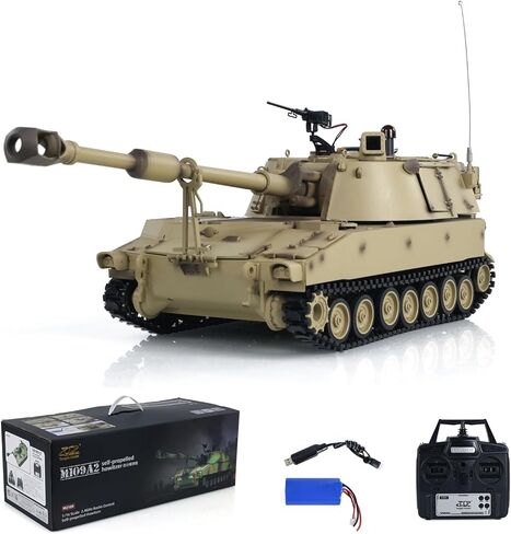 TOUCAN RC HOBBY Tongde 1/16 Scale M109A2 RC Military Tank Self-propelled Howitzer Metal Wheels in Saudi Arabia