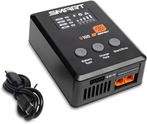 حزمة سطح Powerstage الذكية من Spektrum: بطارية LiPo بقدرة 5000 مللي أمبير في الساعة 3S 50C (IC3) / شاحن S100 بقدرة 100 واط، SPMX-1033 in Saudi Arabia