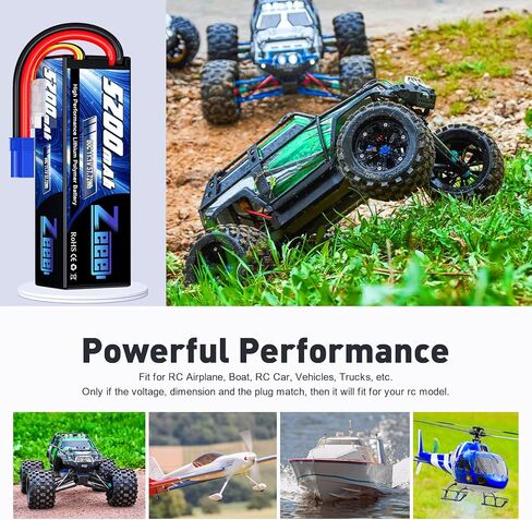 Zeee 3S 5200mAh Lipo Battery 11.1V 80C with EC5 Connector Hard Case Battery for RC Car RC Truck Boat Helicopter Airplane Racing Hobby Models in Kuwait