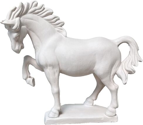 تمثال حصان من البورسلين الأبيض قابل للطلاء، منحوتة سيراميك غير مصقولة للرسم، سيراميك جاهز للطلاء، طلاء حصانك الخاص، منحوتة زخرفية مصنوعة يدويًا، قطعة فنية لديكور المنزل والمكتب in Kuwait
