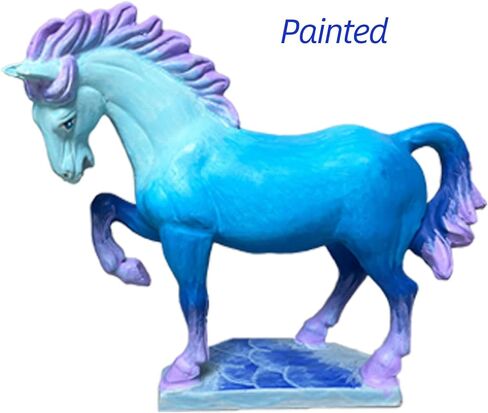 تمثال حصان من البورسلين الأبيض قابل للطلاء، منحوتة سيراميك غير مصقولة للرسم، سيراميك جاهز للطلاء، طلاء حصانك الخاص، منحوتة زخرفية مصنوعة يدويًا، قطعة فنية لديكور المنزل والمكتب in Kuwait