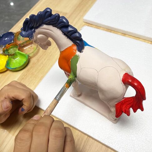 تمثال حصان من البورسلين الأبيض قابل للطلاء، منحوتة سيراميك غير مصقولة للرسم، سيراميك جاهز للطلاء، طلاء حصانك الخاص، منحوتة زخرفية مصنوعة يدويًا، قطعة فنية لديكور المنزل والمكتب in Kuwait