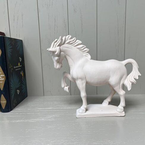 تمثال حصان من البورسلين الأبيض قابل للطلاء، منحوتة سيراميك غير مصقولة للرسم، سيراميك جاهز للطلاء، طلاء حصانك الخاص، منحوتة زخرفية مصنوعة يدويًا، قطعة فنية لديكور المنزل والمكتب in Kuwait