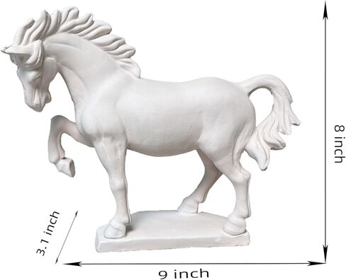 تمثال حصان من البورسلين الأبيض قابل للطلاء، منحوتة سيراميك غير مصقولة للرسم، سيراميك جاهز للطلاء، طلاء حصانك الخاص، منحوتة زخرفية مصنوعة يدويًا، قطعة فنية لديكور المنزل والمكتب in Kuwait