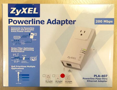 ZyXEL PLA407 HomePlug AV 200 Mbps Powerline Wall-Plug Adapter in Saudi Arabia