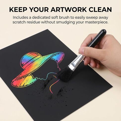 18 قطعة من أدوات الرسم الفنية للخدش، أدوات فنية للخدش، مجموعة أدوات الرسم للخدش، قلم ملون مزدوج الطرف/ورقة للخدش، حقيبة أدوات القلم للكبار، ورق فني للرسم والخدوش in Kuwait