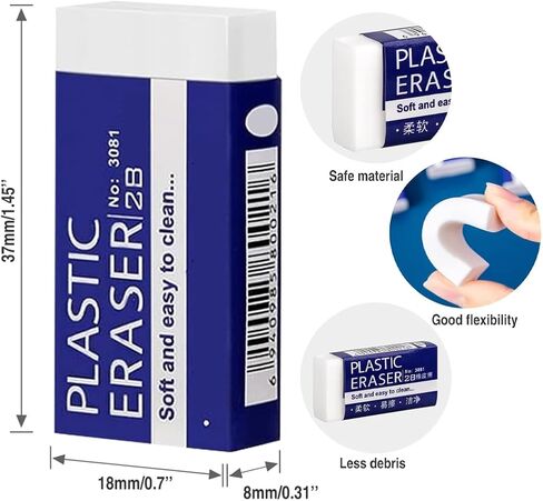 4-Pack Bulk Erasers for Classroom, No Crumbling in Saudi Arabia