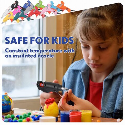 Nuenen 24 Pieces Glue Guns Bulk Mini Hot Melt Gun with Glue Sticks Kit for Art Crafts DIY Home School Project Christmas Decoration Quick Repairs(Assorted Color) in Kuwait