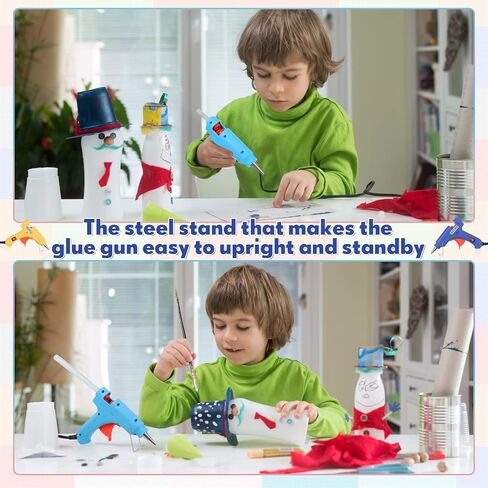 Nuenen 24 Pieces Glue Guns Bulk Mini Hot Melt Gun with Glue Sticks Kit for Art Crafts DIY Home School Project Christmas Decoration Quick Repairs(Assorted Color) in Kuwait