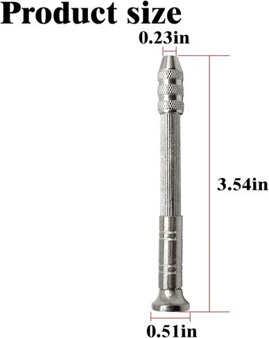 Manual Craft Drill,Hand Drill with 10 PCS Small Drill Bits (0.8mm-3.0mm),for Jewelry Making,Small Hand Drill for Resin,Rotary Tools for Wood,Jewelry,Plastic,Miniature-Silvery in Saudi Arabia