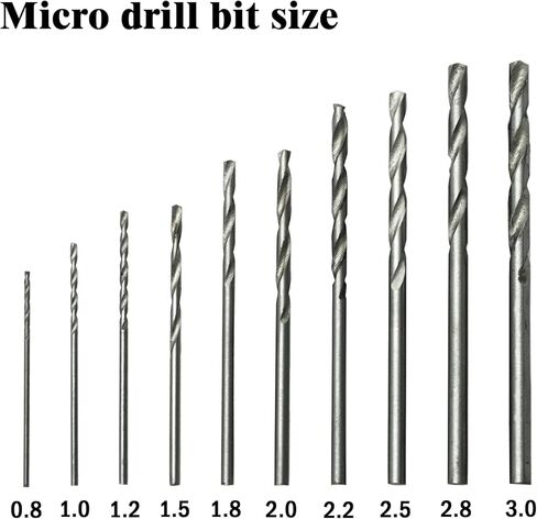 Manual Craft Drill,Hand Drill with 10 PCS Small Drill Bits (0.8mm-3.0mm),for Jewelry Making,Small Hand Drill for Resin,Rotary Tools for Wood,Jewelry,Plastic,Miniature-Silvery in Saudi Arabia