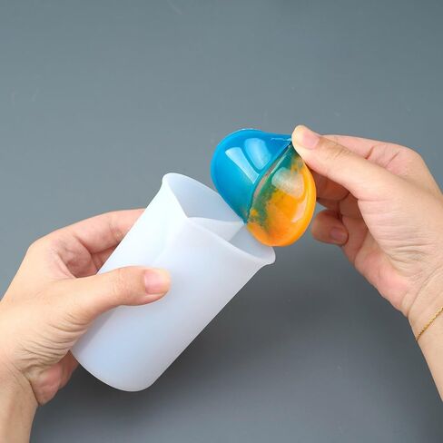 Large Capacity Silicone Split Cup 120ML Tool Flexible Silicone Divided Cup for Resin and Paint Pouring in Kuwait