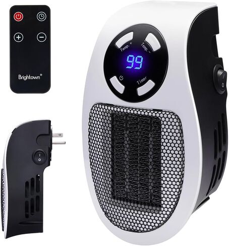 Portable Oscillating Electric Space Heater 1500W/750W Personal Room Heater with Thermostat, Small Desk Ceramic Heater, Tip Over and Overheat Protection ETL Certified for Office Indoor Bedroom (Black) in Saudi Arabia