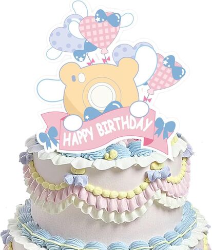 1pcs Cinna-morolls Birthday Cake Topper,Cute Anime Party Supplies for Pick Fabulous Adorable Pink Blue Cake Topper Baby Shower Kawaii Party cake Decoration (16) in Kuwait
