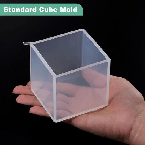 Set of 4, 3", 2", 1.5", 1", 0.5" Clear Silicone Cube Molds, Large Deep Square Epoxy Resin Mold, Transparent Cube Silicone Molds for Resin Casting in Saudi Arabia