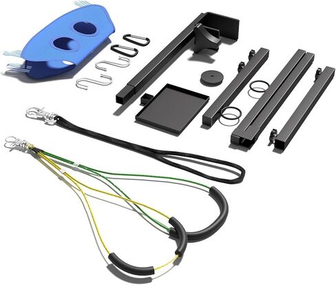 ذراع طاولة العناية بالكلاب مع مشبك (33 بوصة - 43 بوصة) | حامل قابل للتمديد والطي وتقييد الحركة مع أرجوحة للتصفيف، وحبل مانع للجلوس، وصينية وحقيبة | للكلاب الصغيرة والمتوسطة في المنزل والصالون in Kuwait