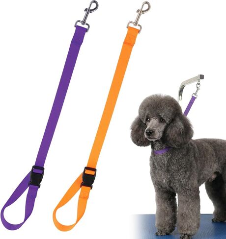 Grooming Loop 2 PCS Pet Dog Grooming Loops Adjustable Groomers Helper Nylon Restraint Noose Loop for Dog Grooming-Arm and Pet Grooming-Table in Saudi Arabia